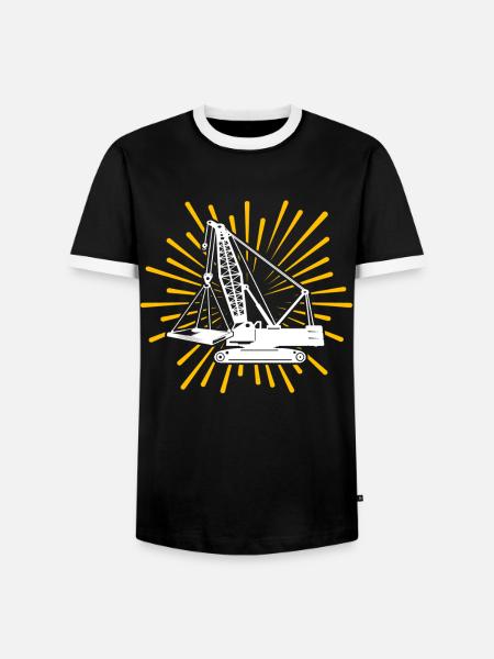 Kranführer Kran Kranfahrer - Männer Kontrast-T-Shirt - Schwarz/Weiß