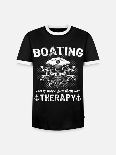 Kapitän Therapie Boot - Männer Kontrast-T-Shirt - Schwarz/Weiß