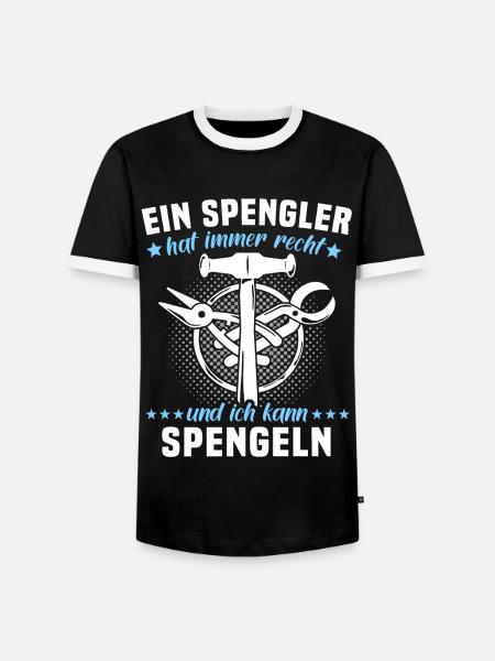 Spengler Beruf Bauspengler - Männer Kontrast-T-Shirt - Schwarz/Weiß