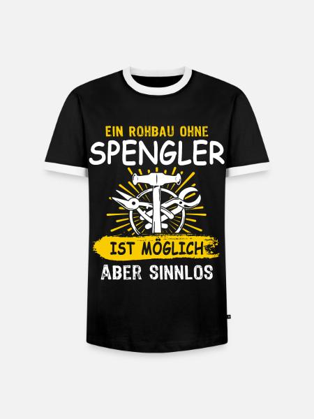 Spengler Bauspengler Spengeln Karrosseriespengler - Männer Kontrast-T-Shirt - Schwarz/Weiß