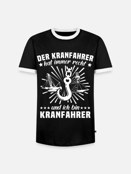 Kranfahrer Kranführer Kran Fahren - Männer Kontrast-T-Shirt - Schwarz/Weiß
