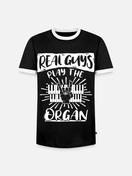 Orgelspieler Organist - Männer Kontrast-T-Shirt - Schwarz/Weiß