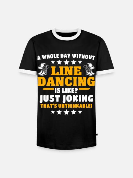Line Dancer Line Dancing - Männer Kontrast-T-Shirt - Schwarz/Weiß