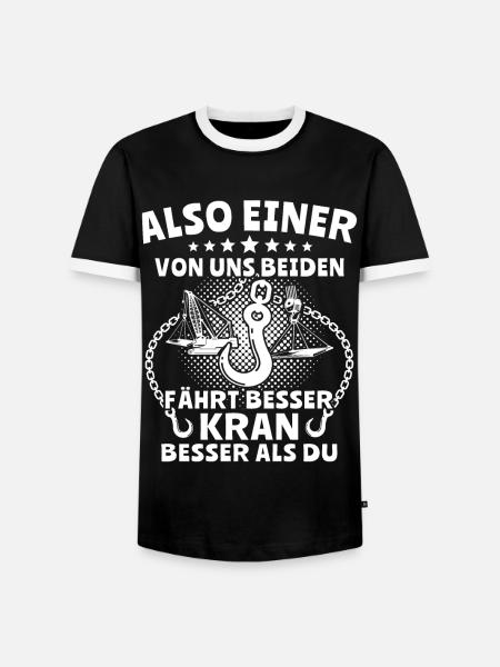 Kranfahrer Kranführer Kran - Männer Kontrast-T-Shirt - Schwarz/Weiß