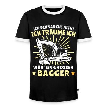 Baggerfuehrer Baggerfahrer - Männer Kontrast-T-Shirt - Schwarz/Weiß - Vorne - AI Model Female 172 light (172cm) & AI Model Male 178 light (178cm)