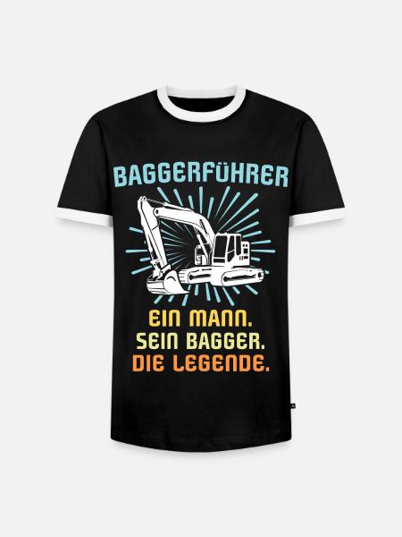Baggerführer Baggerfahrer - Männer Kontrast-T-Shirt - Schwarz/Weiß