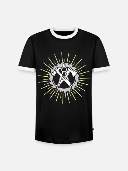 Zimmermann Sprüche Zimmerer - Männer Kontrast-T-Shirt - Schwarz/Weiß
