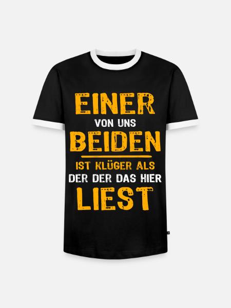 Klüger Als Du - Männer Kontrast-T-Shirt - Schwarz/Weiß