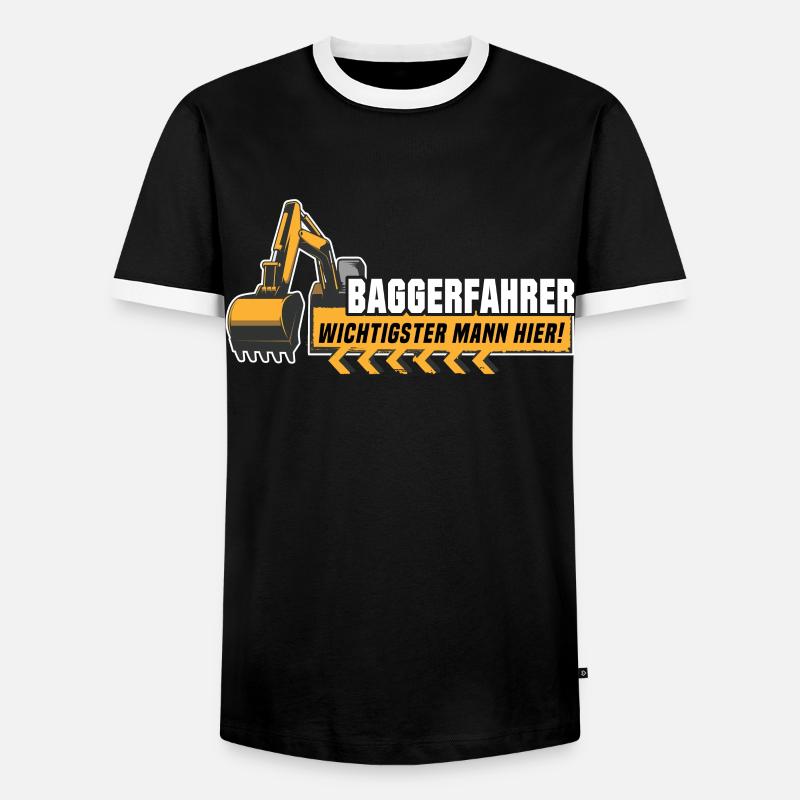 Baggerfahrer Bagger - Männer Kontrast-T-Shirt - Schwarz/Weiß