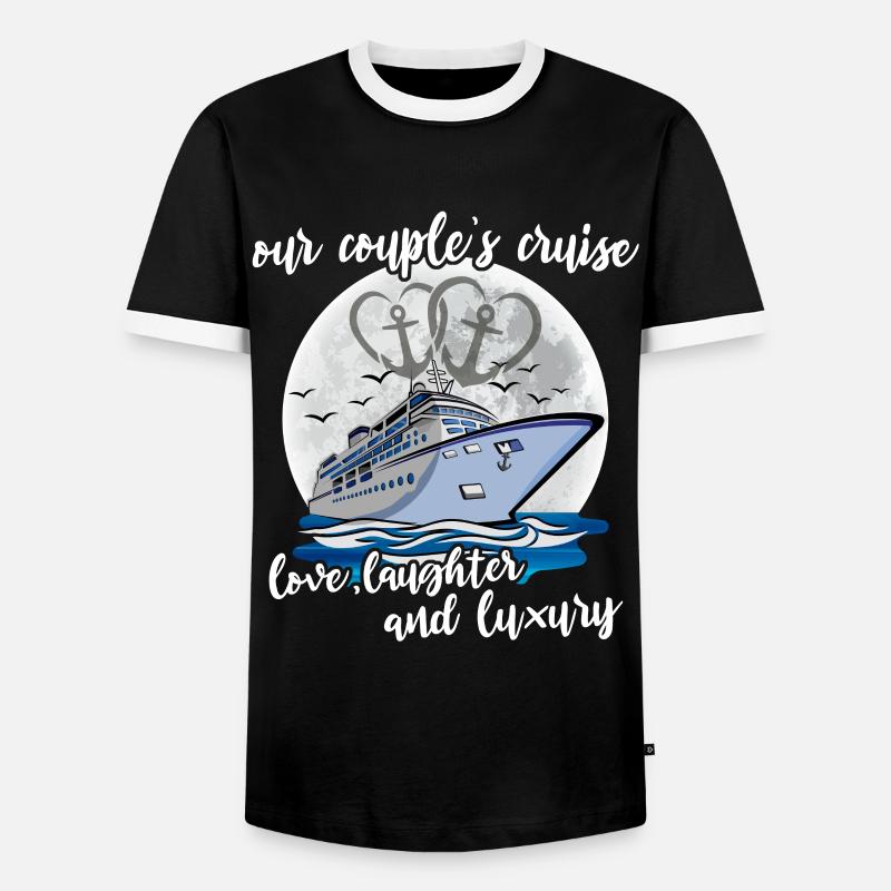 Kreuzfahrt Ehepaar - Männer Kontrast-T-Shirt - Schwarz/Weiß