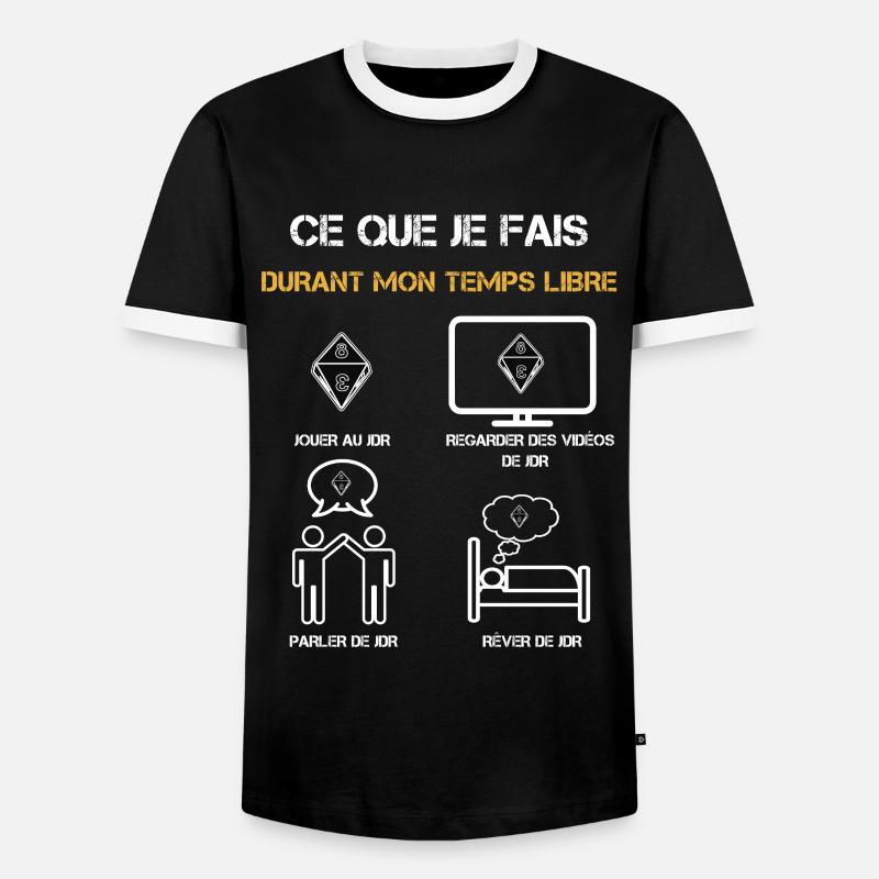 RPG Freizeit Humor - Männer Kontrast-T-Shirt - Schwarz/Weiß