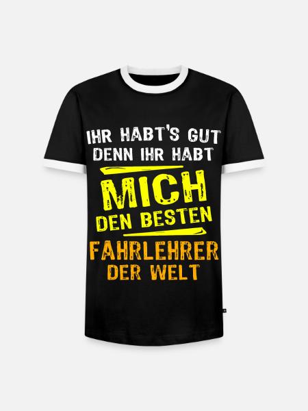 Fahrlehrer Geschenk - Männer Kontrast-T-Shirt - Schwarz/Weiß