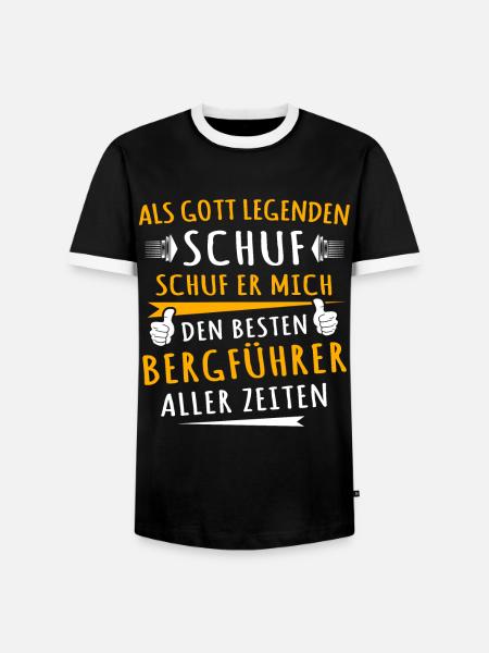 Bergführer - Männer Kontrast-T-Shirt - Schwarz/Weiß