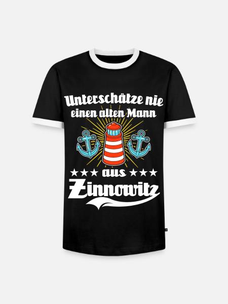 Zinnowitz Mann Zinnowitzer Männer - Männer Kontrast-T-Shirt - Schwarz/Weiß