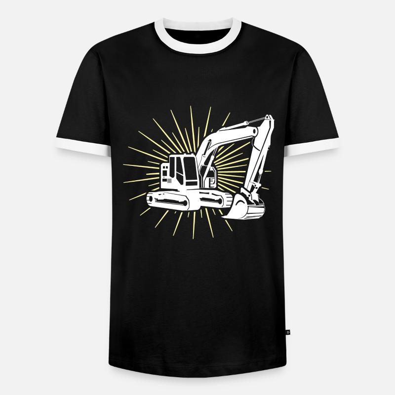 Bagger Baggerfahrer - Männer Kontrast-T-Shirt - Schwarz/Weiß