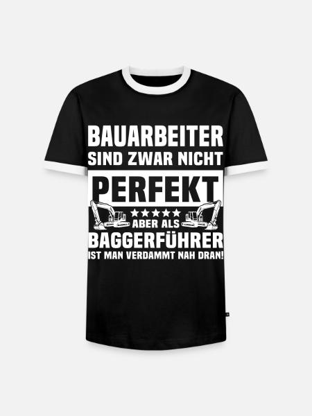 Baggerführer Baggerfahrer - Männer Kontrast-T-Shirt - Schwarz/Weiß