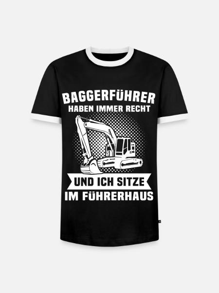 Baggerführer Baggerfahrer - Männer Kontrast-T-Shirt - Schwarz/Weiß