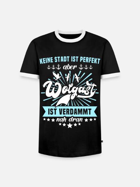 Wolgast Sprüche - Männer Kontrast-T-Shirt - Schwarz/Weiß