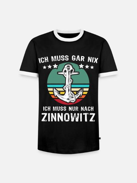 Zinnowitz Urlaub - Männer Kontrast-T-Shirt - Schwarz/Weiß