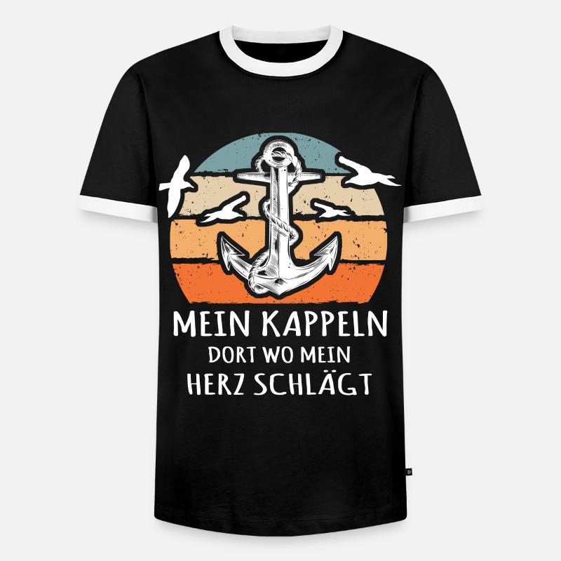 Kappeln - Männer Kontrast-T-Shirt - Schwarz/Weiß