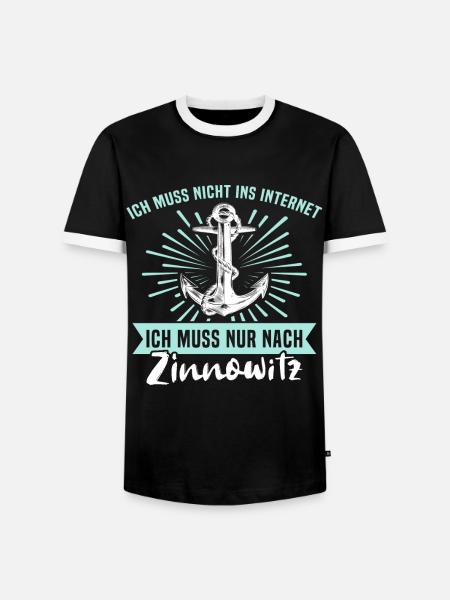 Zinnowitz Zinnowitzer - Männer Kontrast-T-Shirt - Schwarz/Weiß
