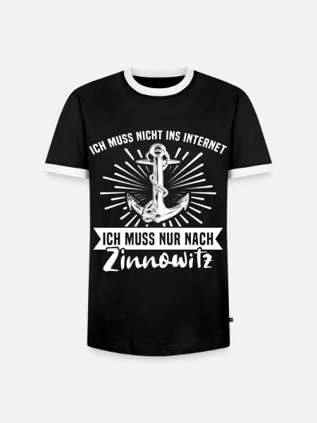 Zinnowitz Zinnowitzer - Männer Kontrast-T-Shirt - Schwarz/Weiß