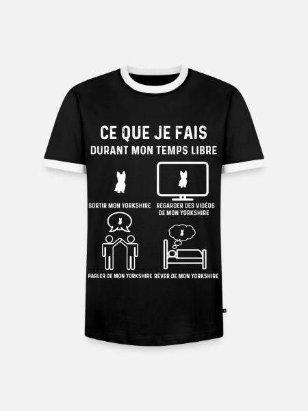 Yorkshire Freizeitgeschenk - Männer Kontrast-T-Shirt - Schwarz/Weiß