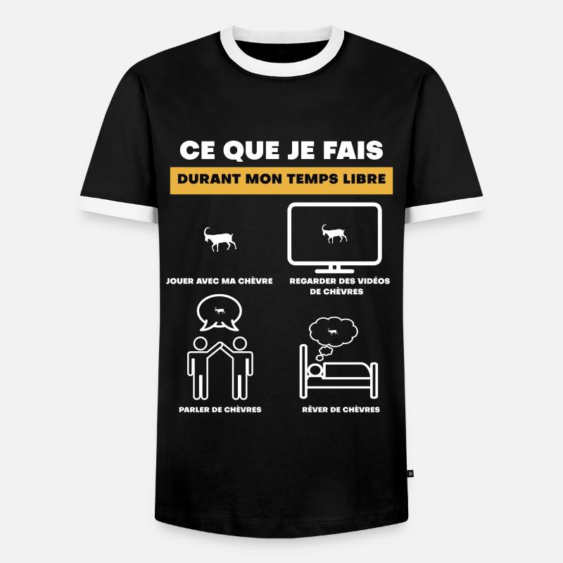 Freizeit Ziegengeschenk - Männer Kontrast-T-Shirt - Schwarz/Weiß
