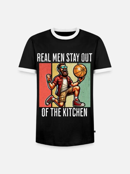 Funny Basketball Saying - Men's Ringer Shirt - black/white