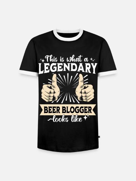 Legendärer Bier Blogger - Männer Kontrast-T-Shirt - Schwarz/Weiß
