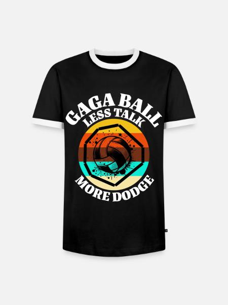 Gaga Ball Sprüche - Männer Kontrast-T-Shirt - Schwarz/Weiß