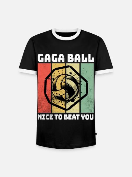 Gaga Ball Sprüche - Männer Kontrast-T-Shirt - Schwarz/Weiß