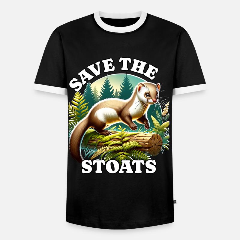 Save Ermine - Men's Ringer Shirt - black/white