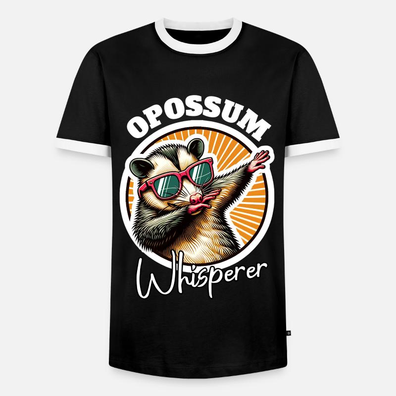 Opossum Flüsterer - Männer Kontrast-T-Shirt - Schwarz/Weiß