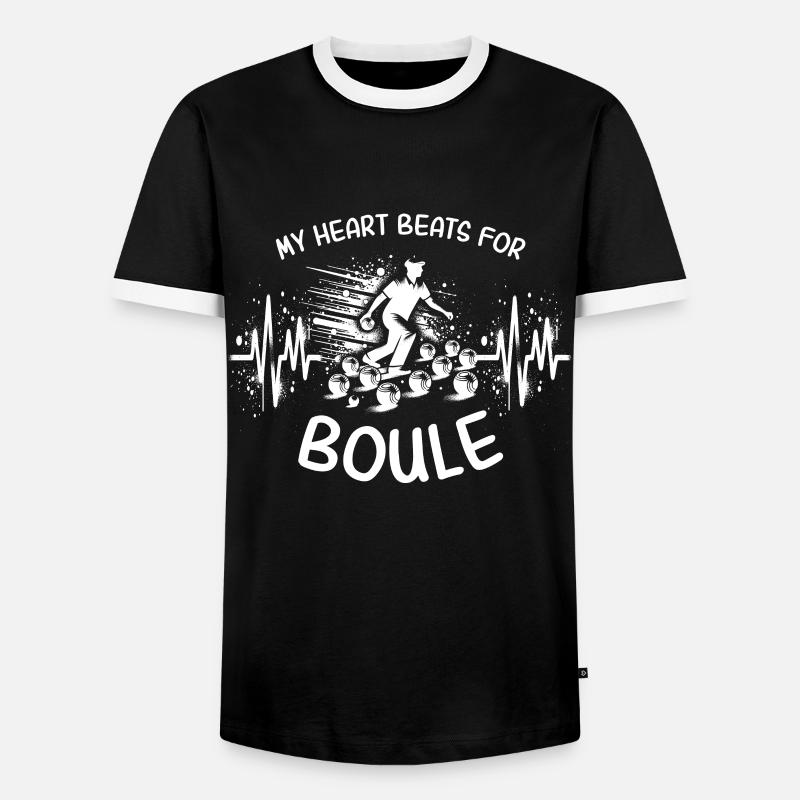Boule ECG - Men's Ringer Shirt - black/white