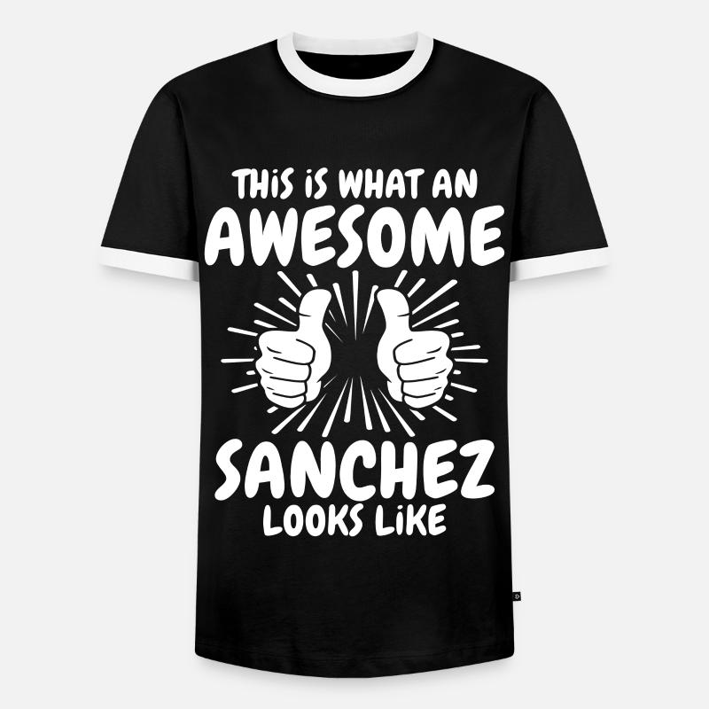 Sanchez - Männer Kontrast-T-Shirt - Schwarz/Weiß