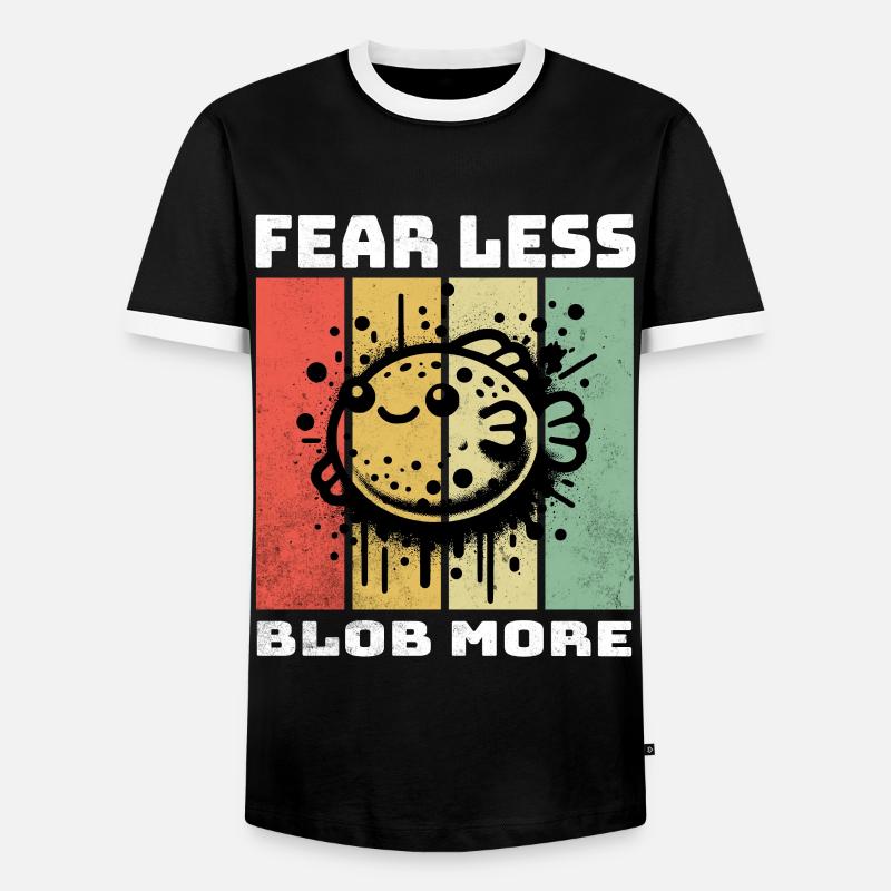 Blobfish Blobfisch - Männer Kontrast-T-Shirt - Schwarz/Weiß