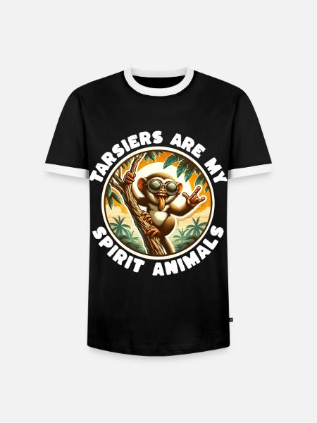Lustige Koboldmaki Sprüche - Männer Kontrast-T-Shirt - Schwarz/Weiß