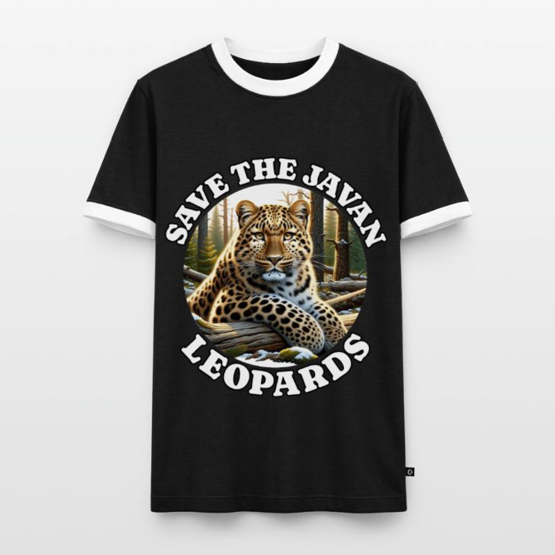 Léopard de Java T-shirt contrasté Homme