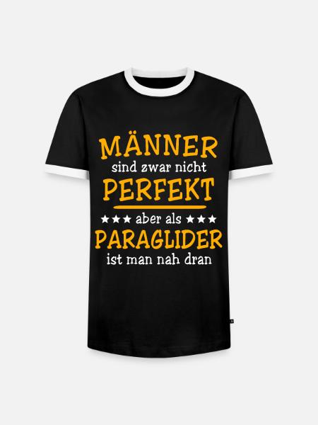 Paraglider Paragliding - Männer Kontrast-T-Shirt - Schwarz/Weiß
