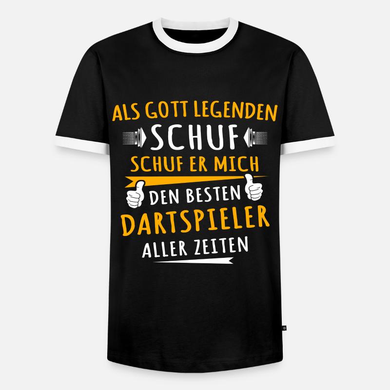 Darts player - Men's Ringer Shirt - black/white