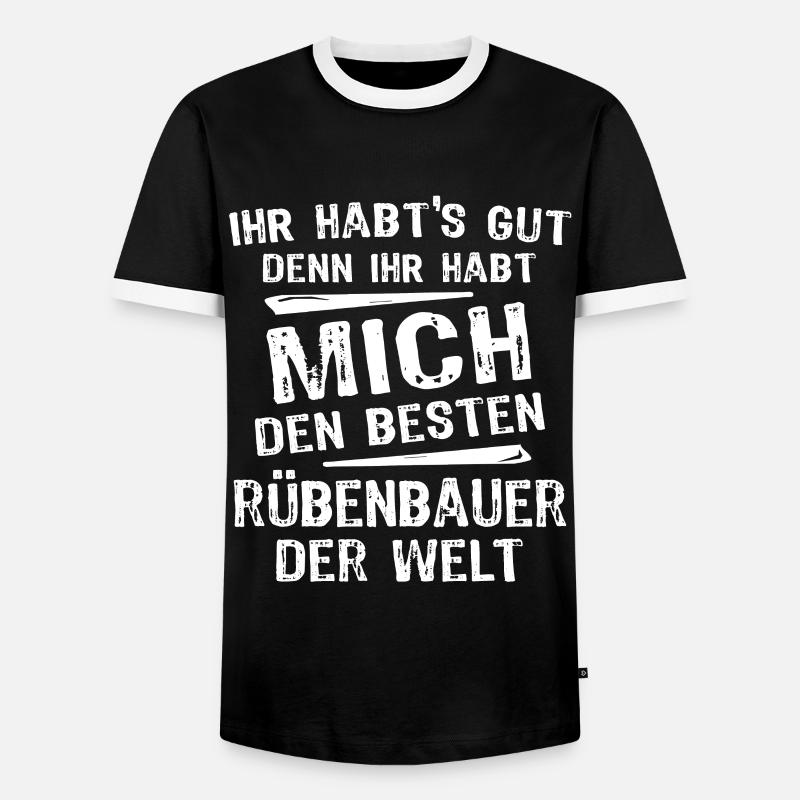 Beet farmer - Men's Ringer Shirt - black/white
