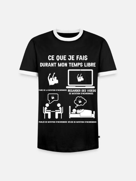 Freizeit Synchronschwimmen Humor - Männer Kontrast-T-Shirt - Schwarz/Weiß
