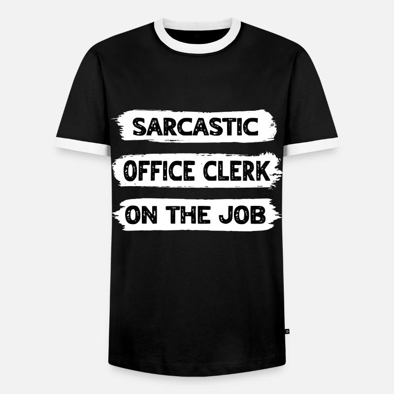 Sarcasm Office Worker - Men's Ringer Shirt - black/white
