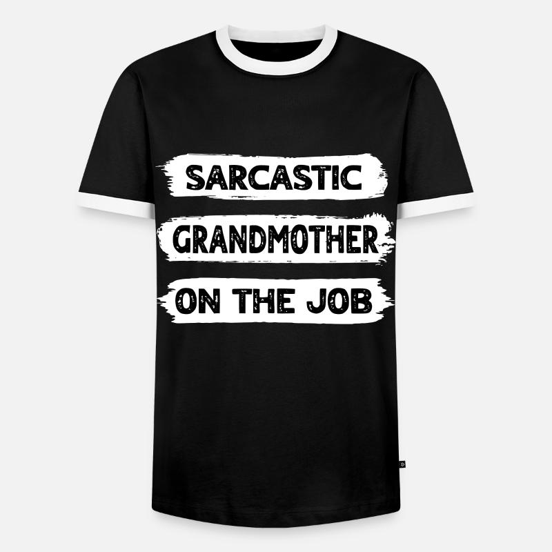 Sarkasmus Grossmutter - Männer Kontrast-T-Shirt - Schwarz/Weiß