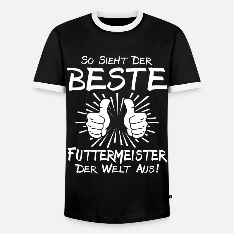 Bester Futtermeister - Männer Kontrast-T-Shirt - Schwarz/Weiß
