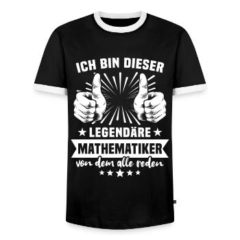 Mathématicien Légende - T-shirt contrasté Homme - noir/blanc - Devant - AI Model Female 172 light (172cm) & AI Model Male 178 light (178cm)