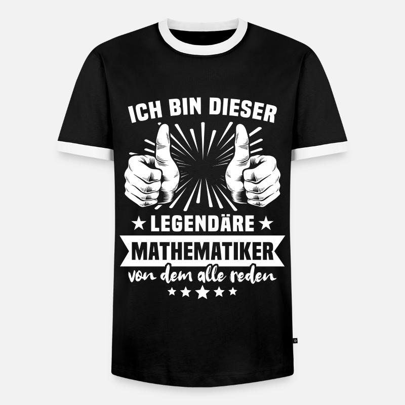 Mathematician Legend - Men's Ringer Shirt - black/white