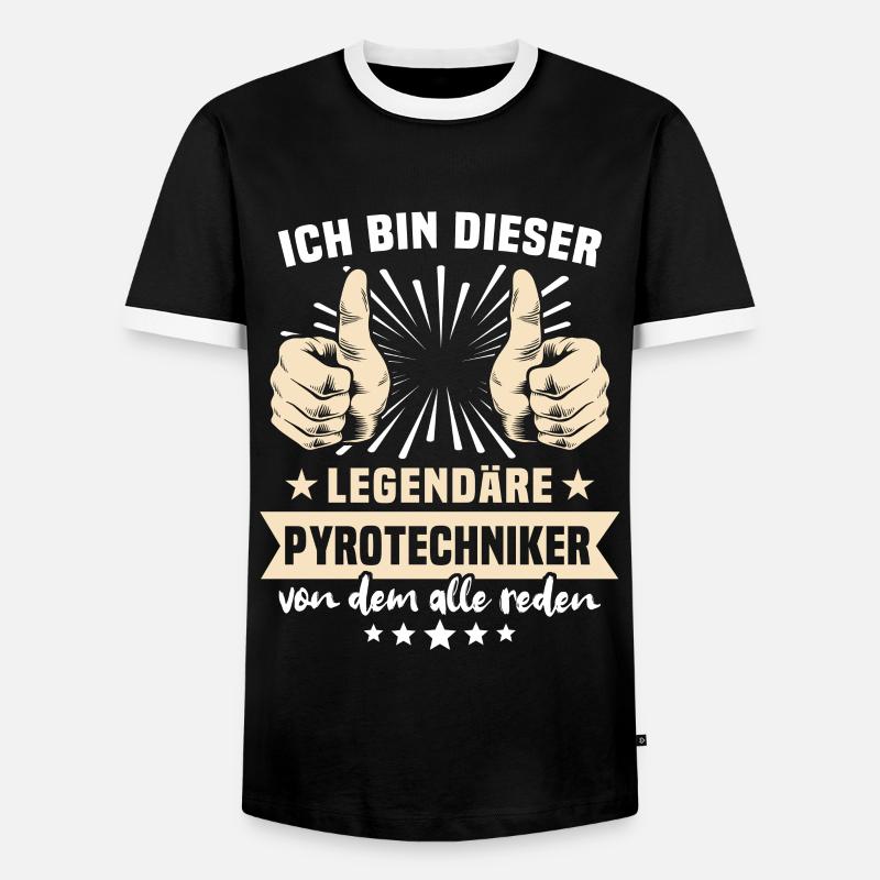 Pyrotechniker Sprüche - Männer Kontrast-T-Shirt - Schwarz/Weiß