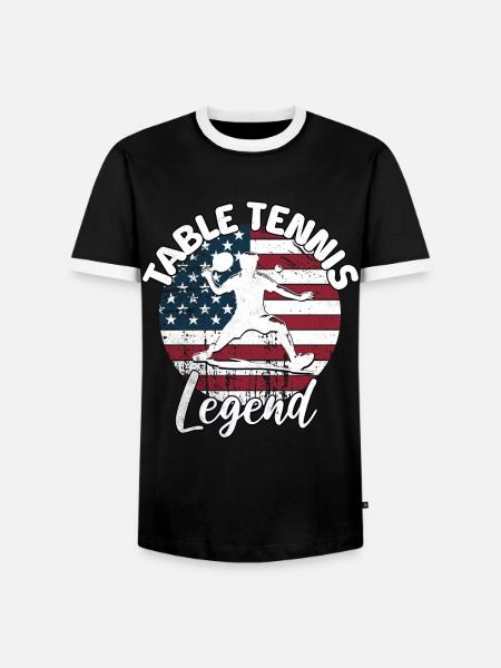 Table Tennis Sprüche - Männer Kontrast-T-Shirt - Schwarz/Weiß